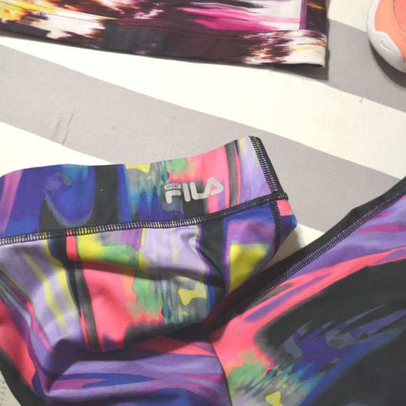 Fila Running Workout Gym Pants Leggings - Picture 2 of 3